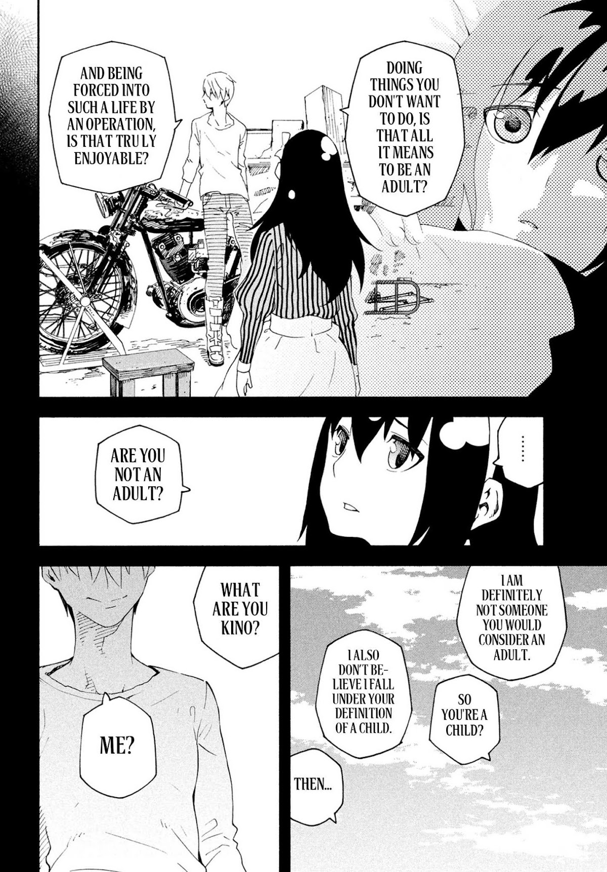 Kino's Journey (Shiomiya) Chapter 1 page 20 - Chapter 1: Land of Adults -Natural Rights-