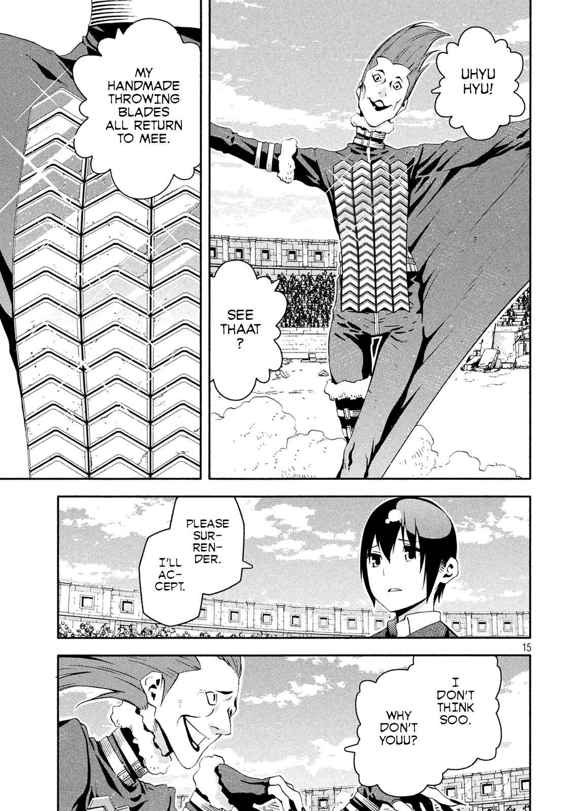 Kino's Journey (Shiomiya) Chapter 10 page 15 - Chapter 10: Coliseum -Avengers- 2/4