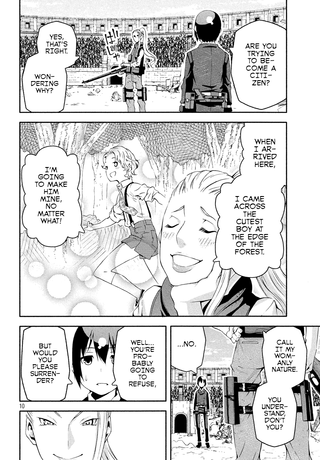Kino's Journey (Shiomiya) Chapter 11 page 10 - Chapter 11: Coliseum -Avengers- 3/4