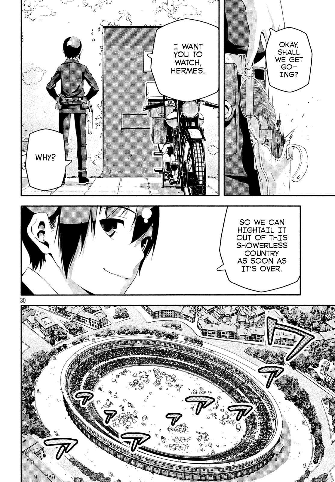 Kino's Journey (Shiomiya) Chapter 11 page 30 - Chapter 11: Coliseum -Avengers- 3/4