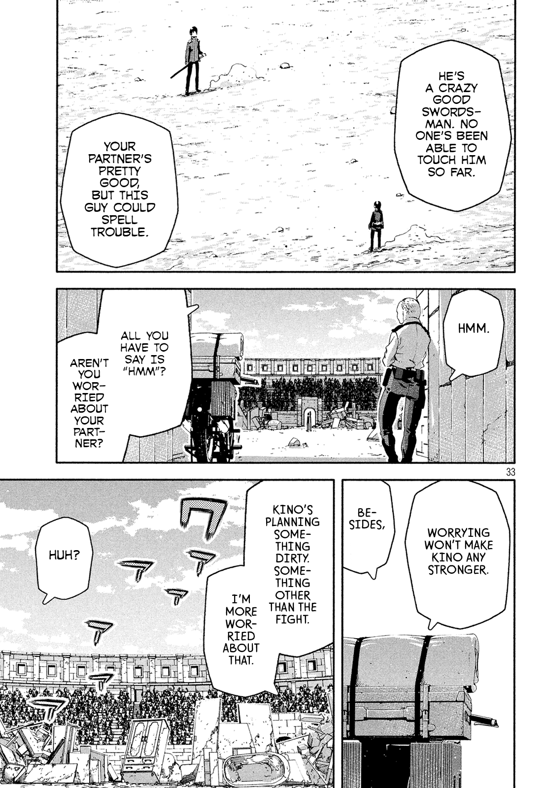 Kino's Journey (Shiomiya) Chapter 11 page 33 - Chapter 11: Coliseum -Avengers- 3/4