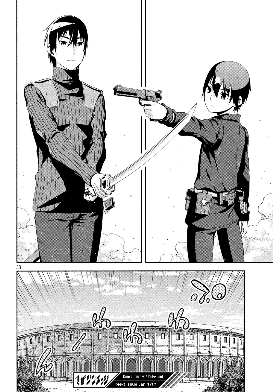 Kino's Journey (Shiomiya) Chapter 11 page 38 - Chapter 11: Coliseum -Avengers- 3/4