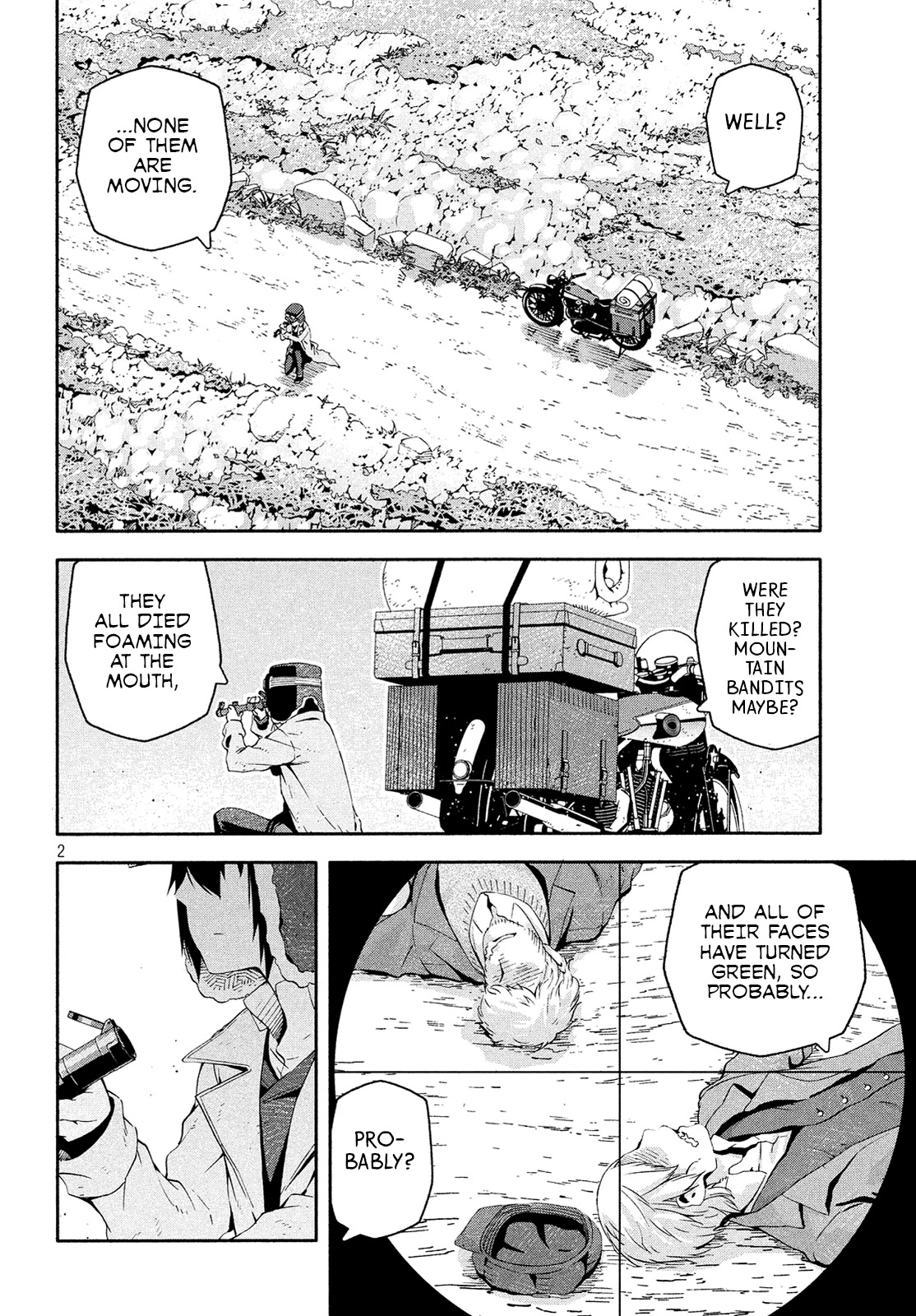 Kino's Journey (Shiomiya) Chapter 12.5 page 2 - Chapter 12.5: Epilogue: Amidst the Clouds・a -Blinder・a-