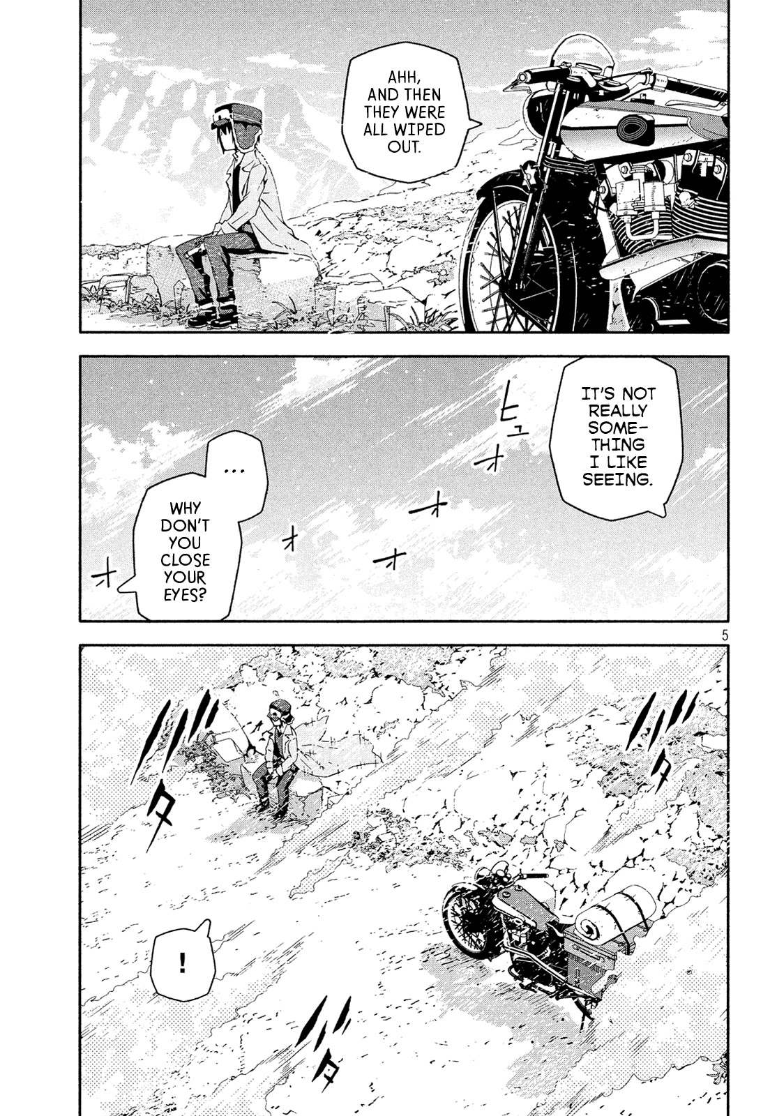 Kino's Journey (Shiomiya) Chapter 12.5 page 5 - Chapter 12.5: Epilogue: Amidst the Clouds・a -Blinder・a-