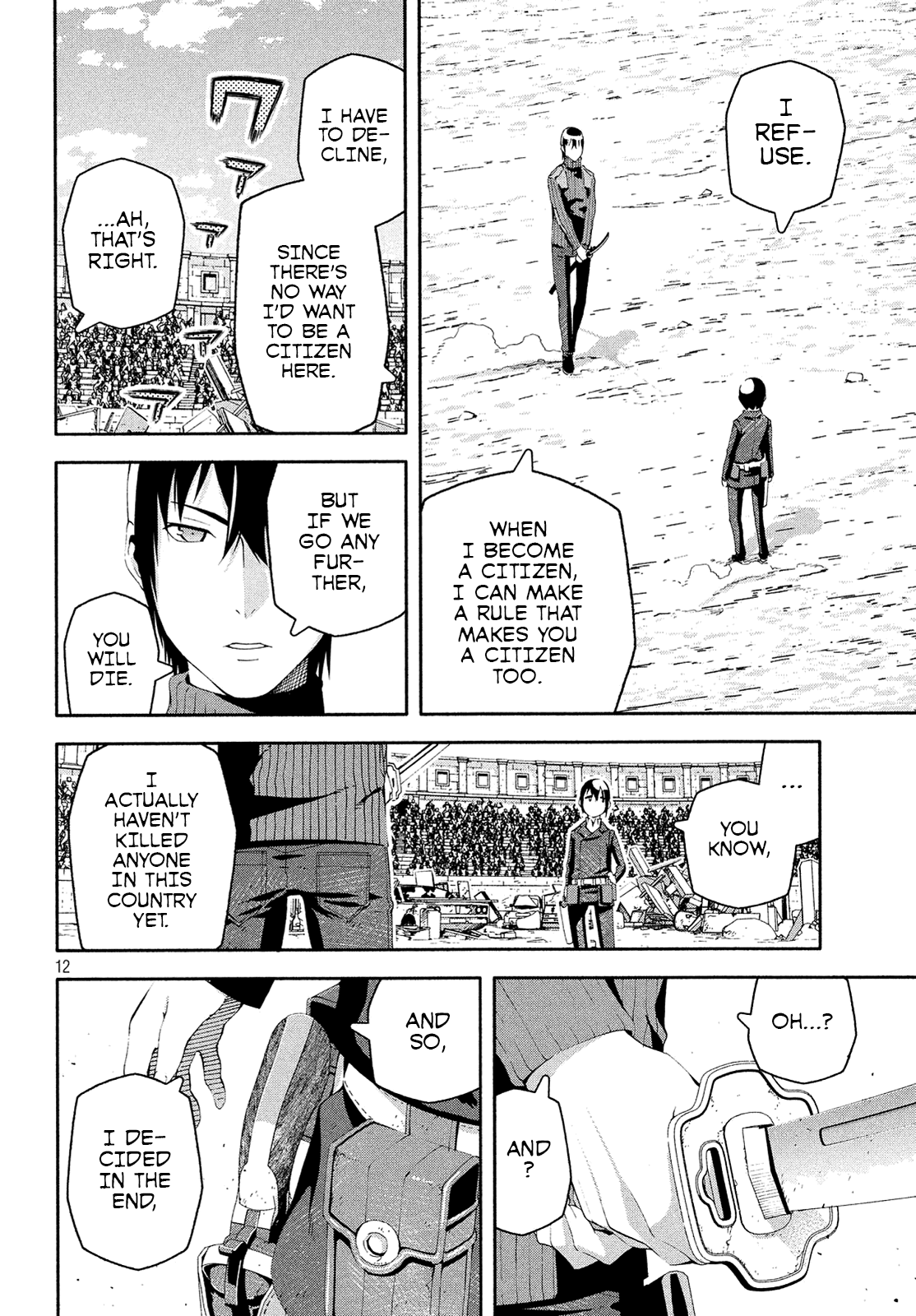Kino's Journey (Shiomiya) Chapter 12 page 12 - Chapter 12: Coliseum -Avengers- 4/4