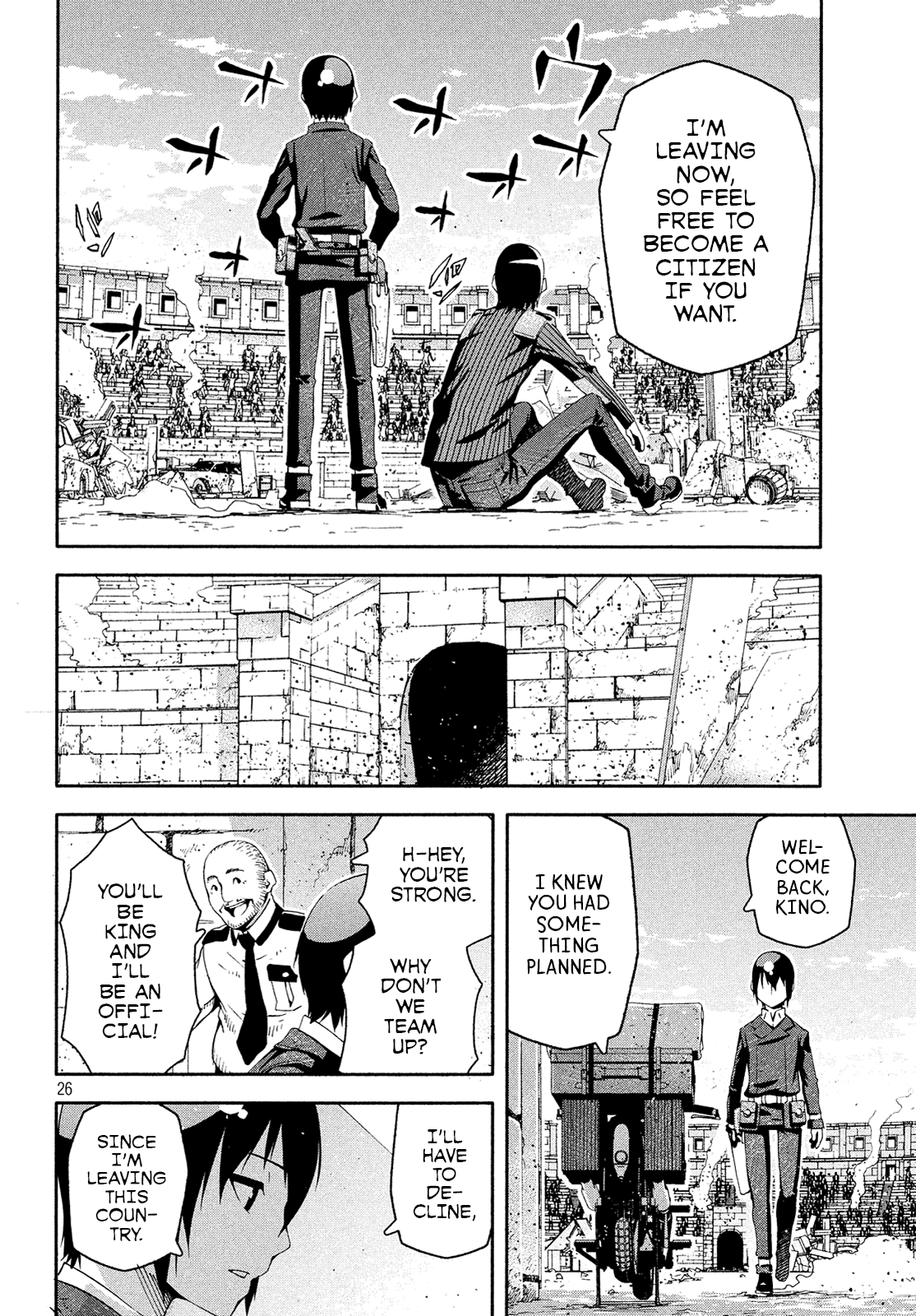 Kino's Journey (Shiomiya) Chapter 12 page 25 - Chapter 12: Coliseum -Avengers- 4/4