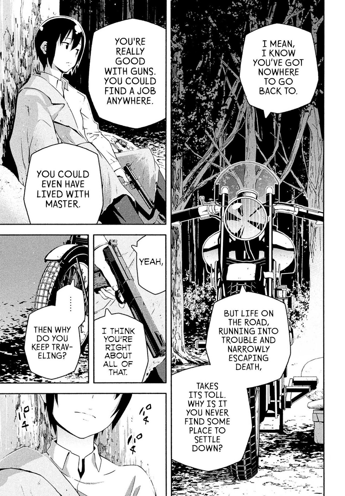 Kino's Journey (Shiomiya) Chapter 4.5 page 5 - Chapter 4.5: Epilogue: In the Forestãƒ»a -Lost in the Forestãƒ»a-