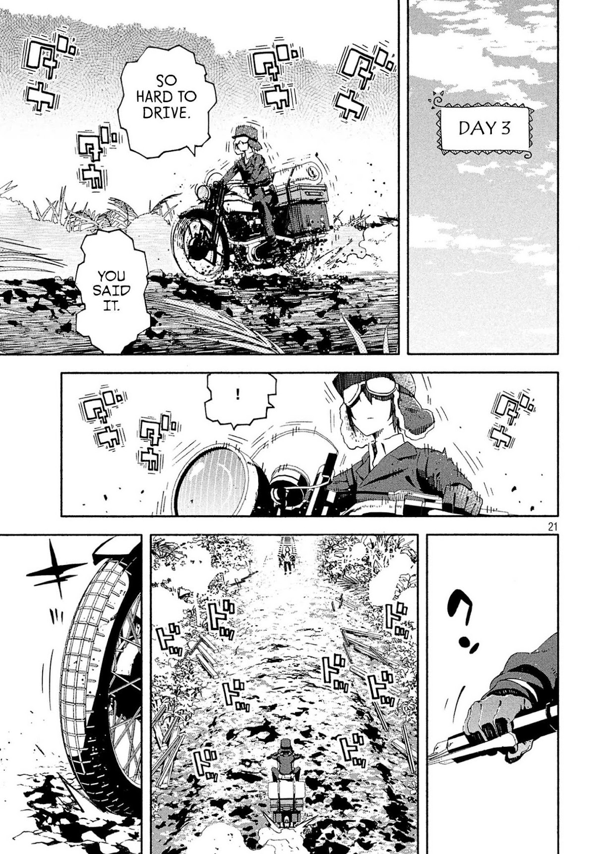 Kino's Journey (Shiomiya) Chapter 4 page 21 - Chapter 4: Three Men on the Rails -On the Rails-