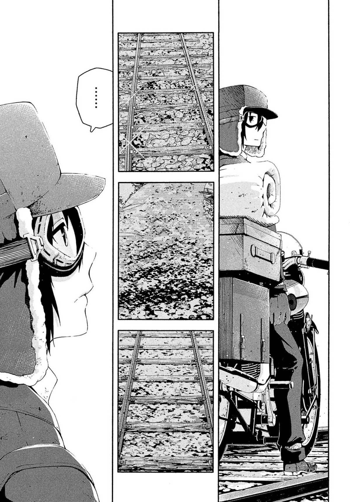 Kino's Journey (Shiomiya) Chapter 4 page 27 - Chapter 4: Three Men on the Rails -On the Rails-