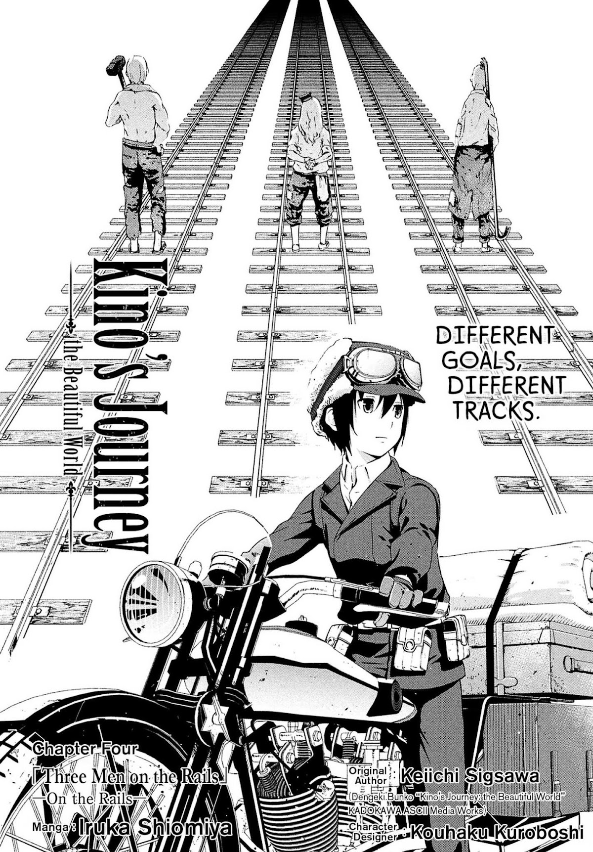 Kino's Journey (Shiomiya) Chapter 4 page 3 - Chapter 4: Three Men on the Rails -On the Rails-