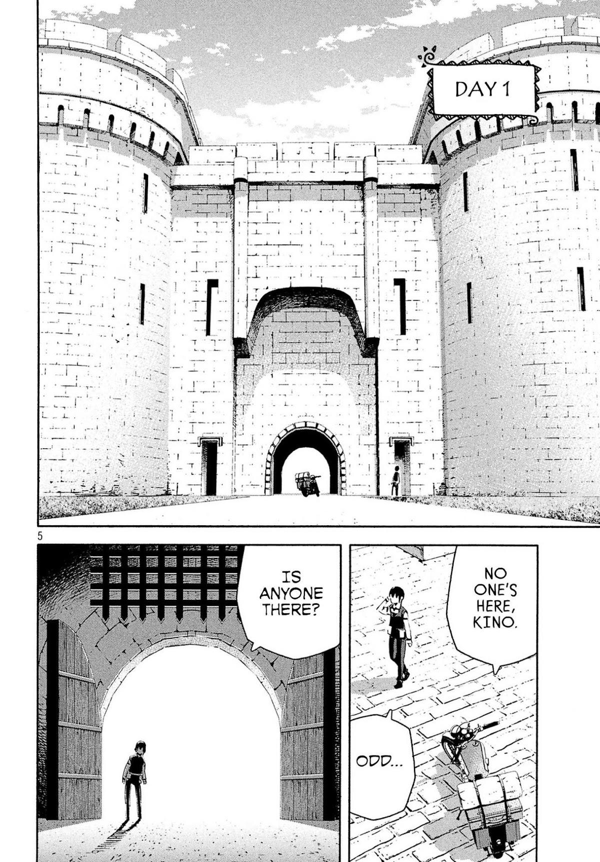 Kino's Journey (Shiomiya) Chapter 5 page 6 - Chapter 5: Land of Majority Rule -Ourselfish- 1/2