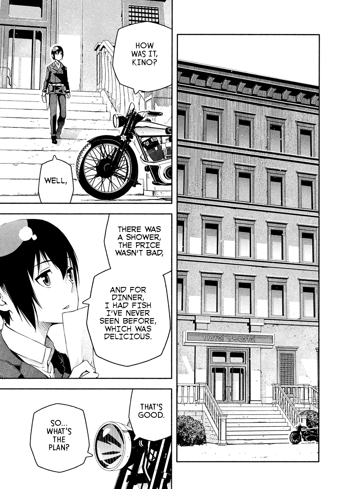 Kino's Journey (Shiomiya) Chapter 7 page 10 - Chapter 7: A Peaceful Land -Mother's Love- 1/2