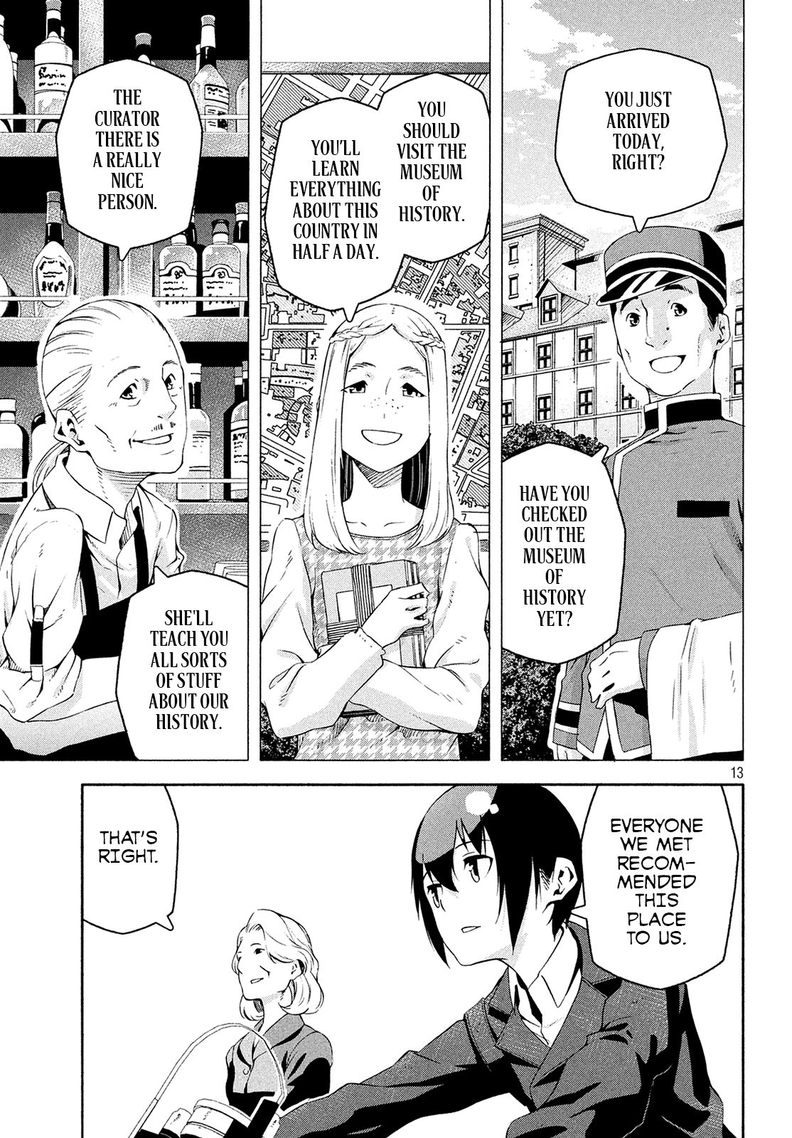 Kino's Journey (Shiomiya) Chapter 7 page 12 - Chapter 7: A Peaceful Land -Mother's Love- 1/2