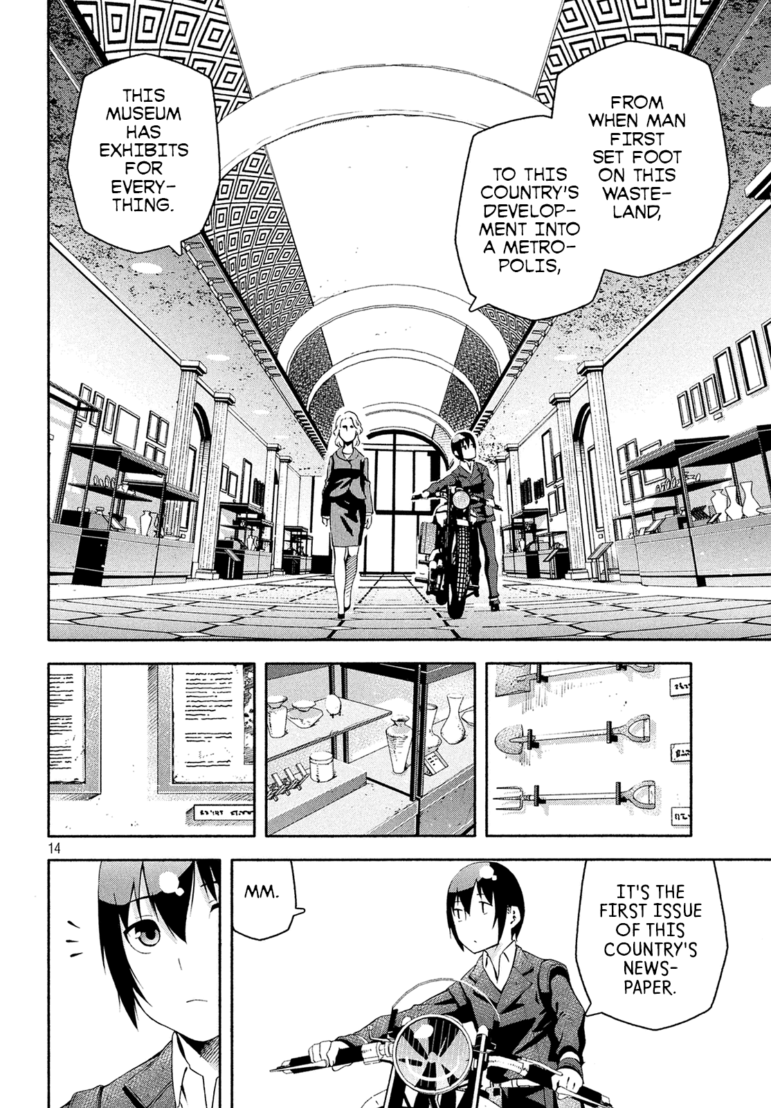 Kino's Journey (Shiomiya) Chapter 7 page 13 - Chapter 7: A Peaceful Land -Mother's Love- 1/2
