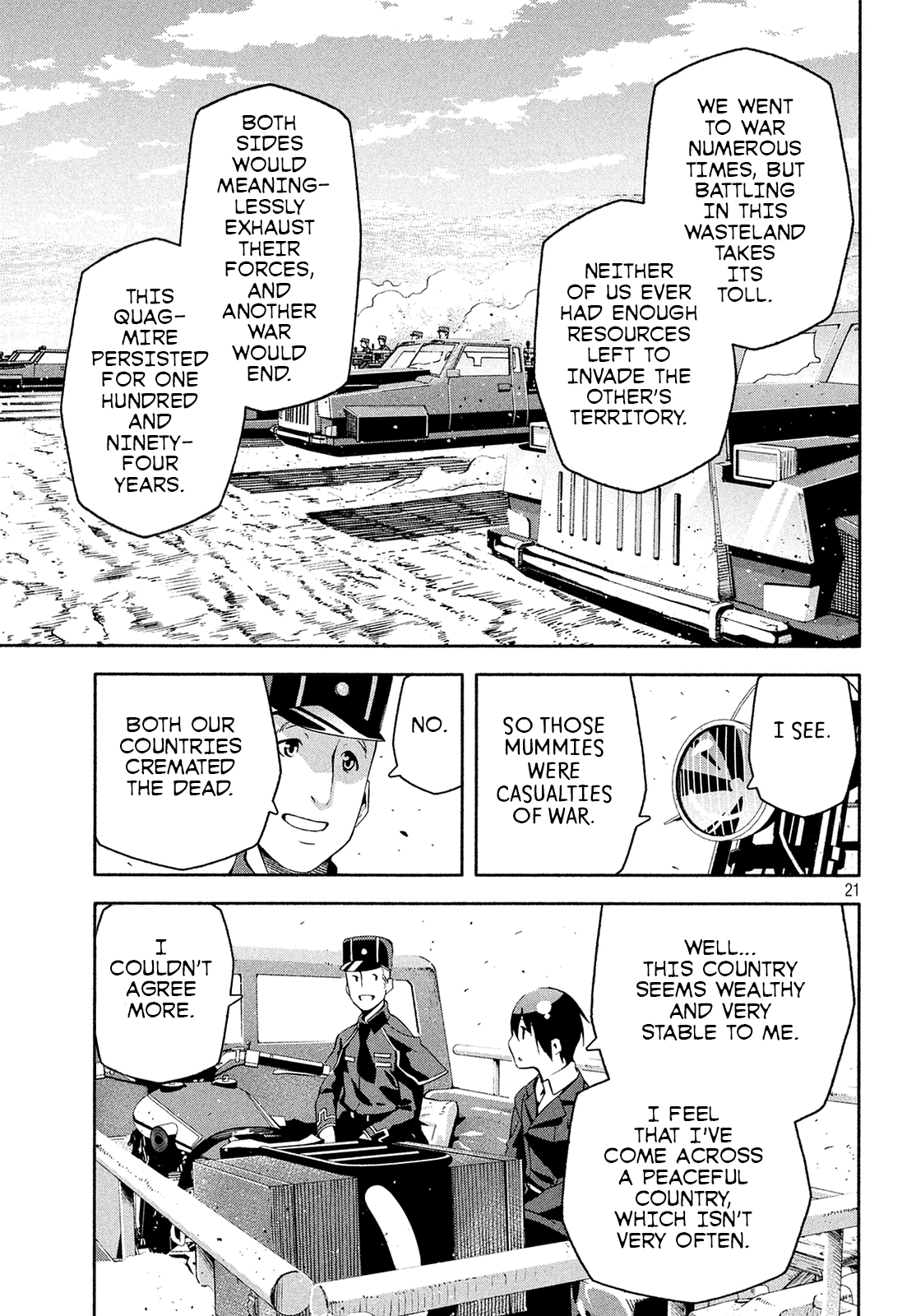 Kino's Journey (Shiomiya) Chapter 7 page 19 - Chapter 7: A Peaceful Land -Mother's Love- 1/2