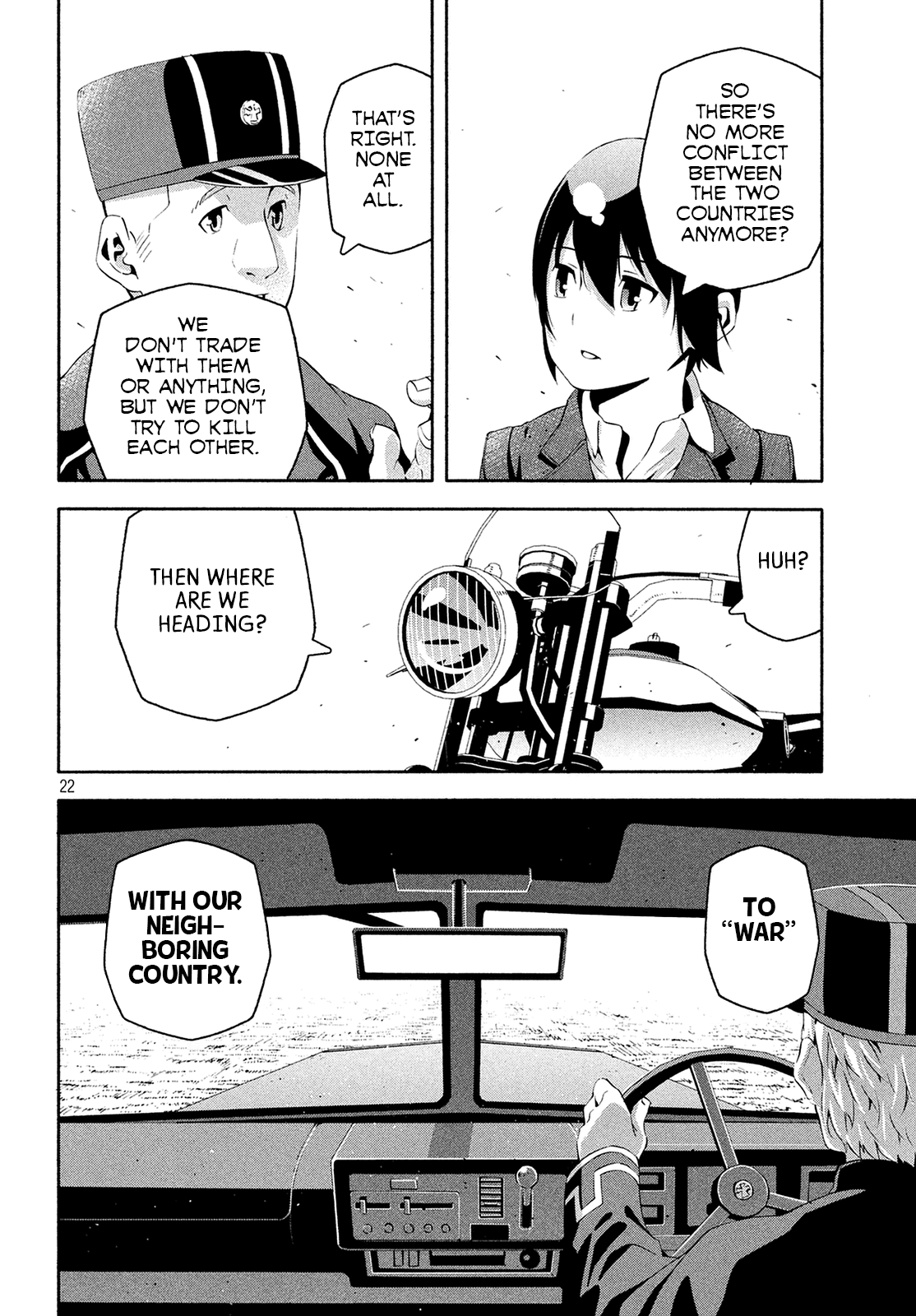 Kino's Journey (Shiomiya) Chapter 7 page 20 - Chapter 7: A Peaceful Land -Mother's Love- 1/2