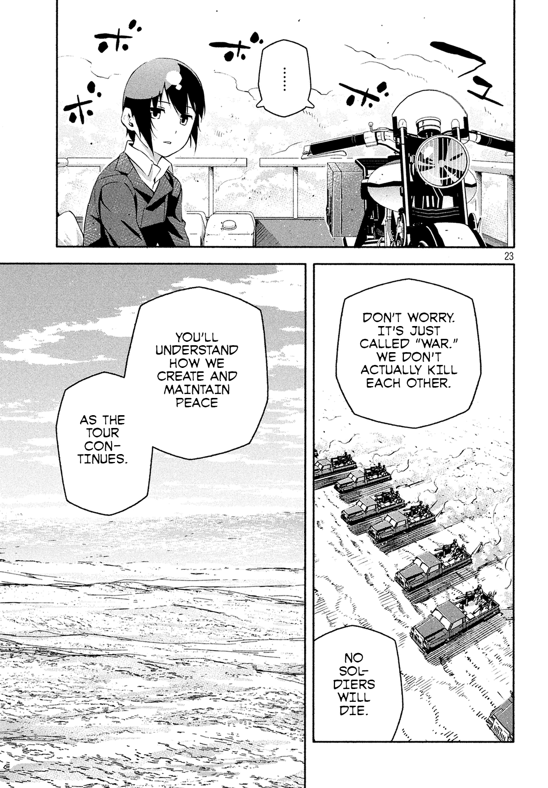 Kino's Journey (Shiomiya) Chapter 7 page 21 - Chapter 7: A Peaceful Land -Mother's Love- 1/2