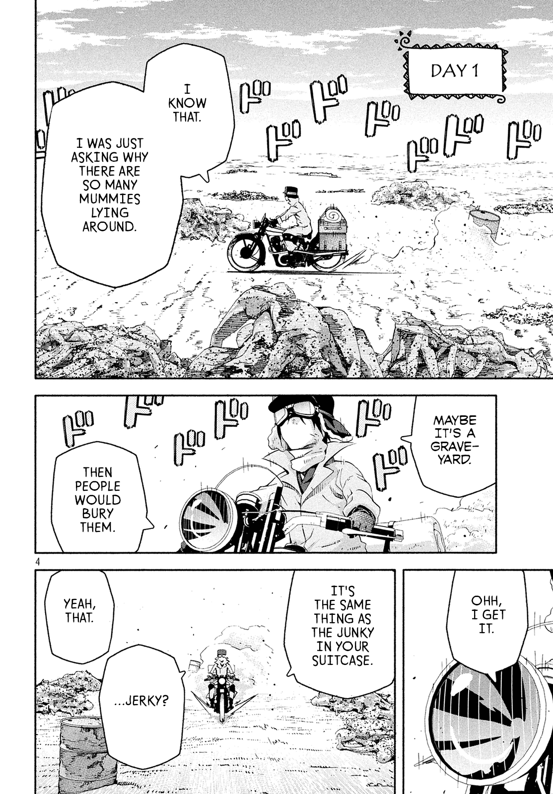 Kino's Journey (Shiomiya) Chapter 7 page 3 - Chapter 7: A Peaceful Land -Mother's Love- 1/2