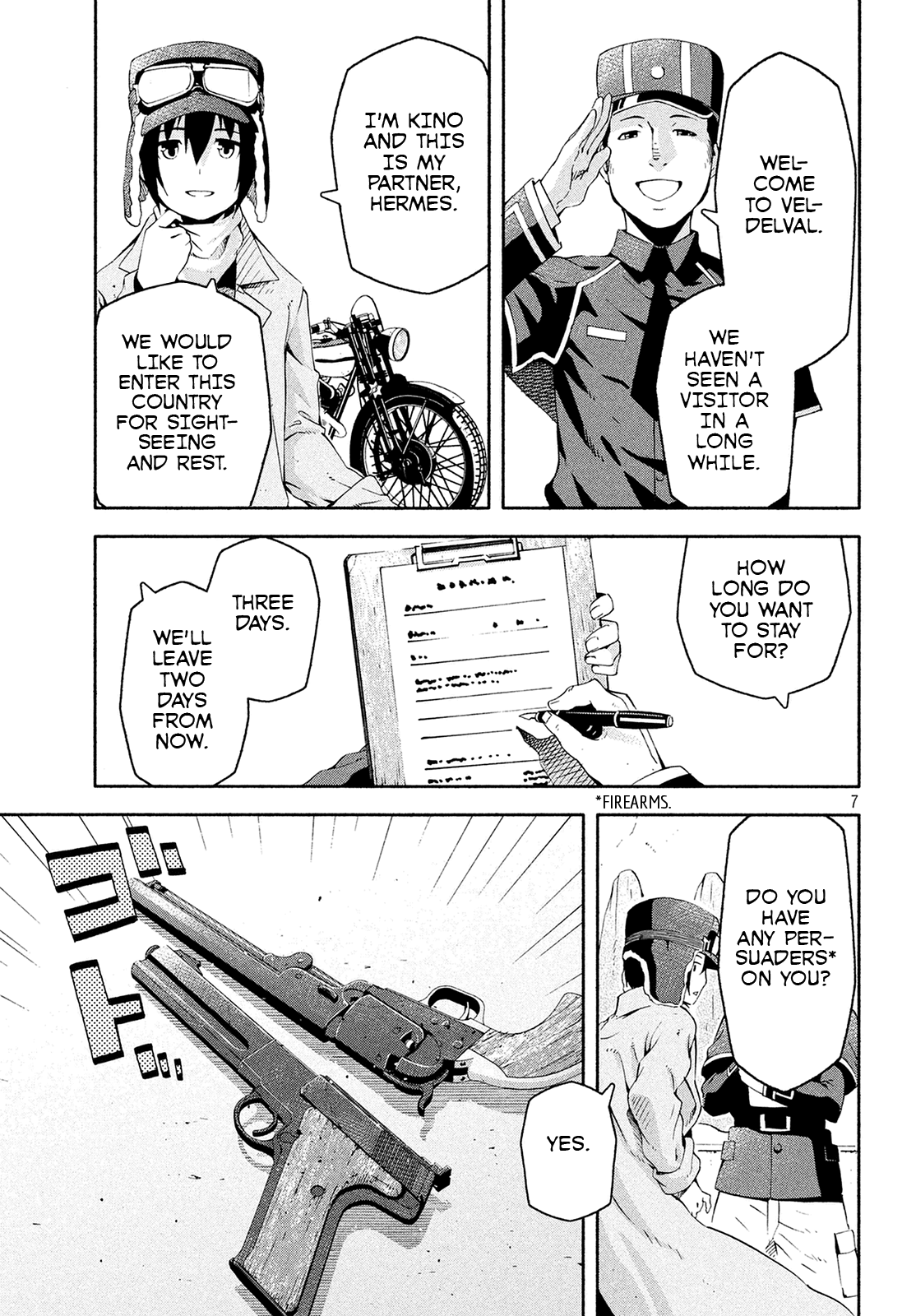 Kino's Journey (Shiomiya) Chapter 7 page 6 - Chapter 7: A Peaceful Land -Mother's Love- 1/2