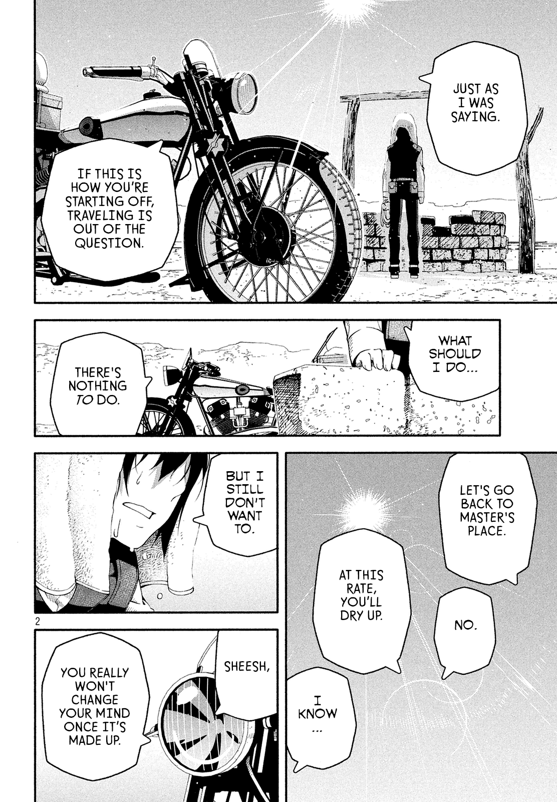 Kino's Journey (Shiomiya) Chapter 8.5 page 2 - Chapter 8.5: Epilogue: In the Middle of the Desertãƒ»a -Beginner's Luckãƒ»a-