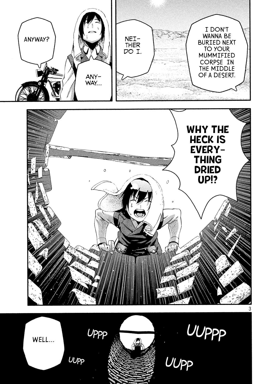 Kino's Journey (Shiomiya) Chapter 8.5 page 3 - Chapter 8.5: Epilogue: In the Middle of the Desertãƒ»a -Beginner's Luckãƒ»a-