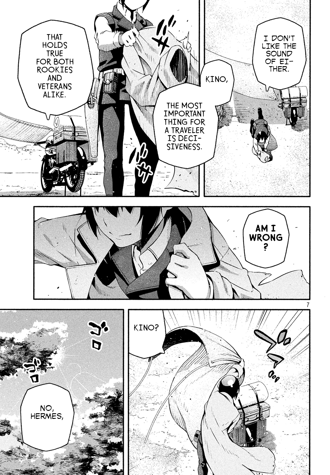 Kino's Journey (Shiomiya) Chapter 8.5 page 7 - Chapter 8.5: Epilogue: In the Middle of the Desertãƒ»a -Beginner's Luckãƒ»a-