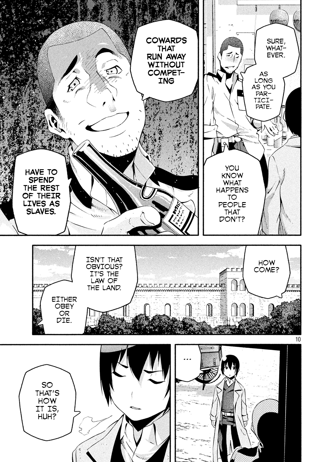 Kino's Journey (Shiomiya) Chapter 9 page 11 - Chapter 9: Coliseum -Avengers- 1/4