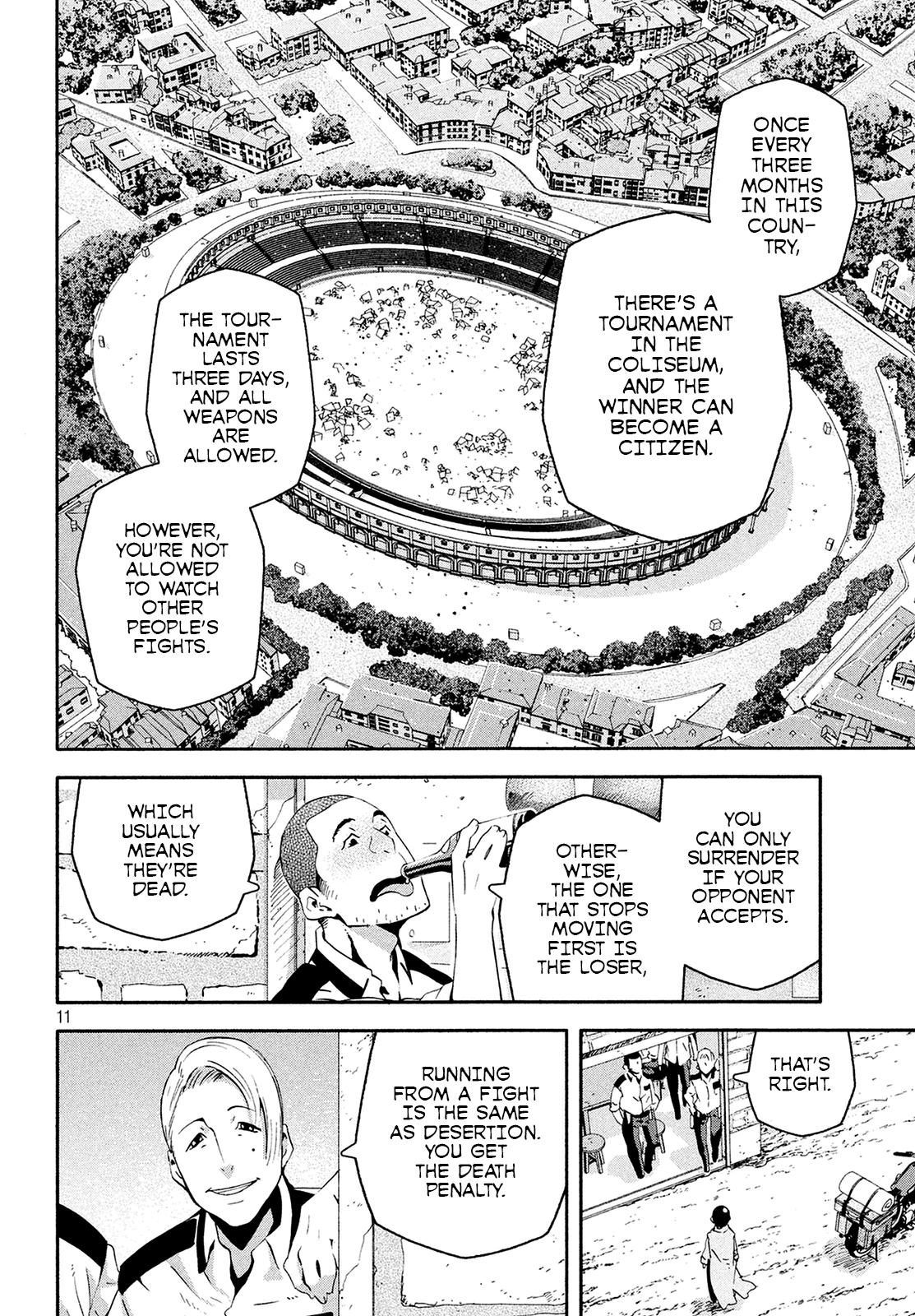 Kino's Journey (Shiomiya) Chapter 9 page 12 - Chapter 9: Coliseum -Avengers- 1/4