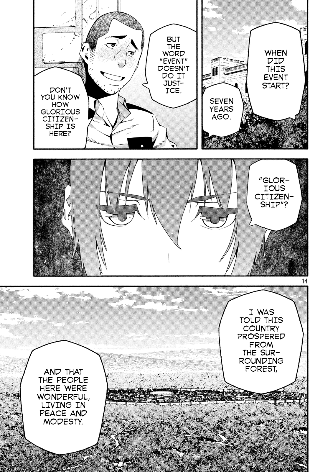 Kino's Journey (Shiomiya) Chapter 9 page 15 - Chapter 9: Coliseum -Avengers- 1/4