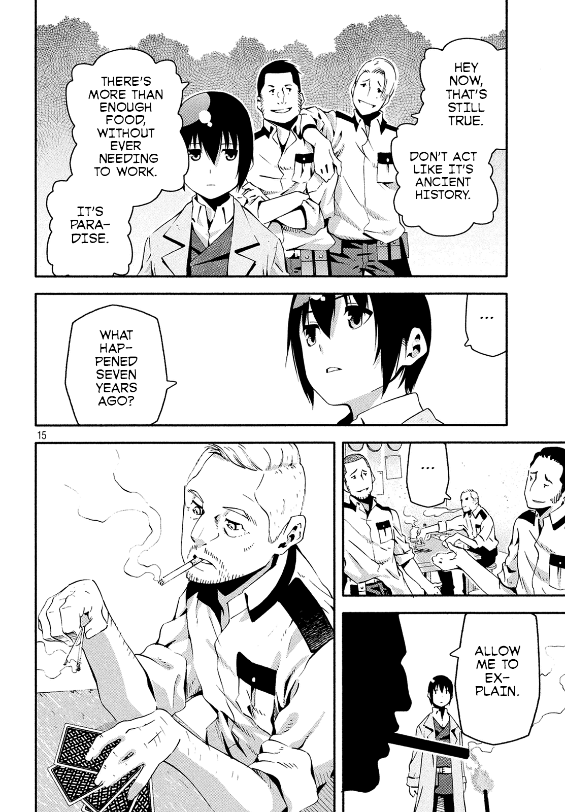 Kino's Journey (Shiomiya) Chapter 9 page 16 - Chapter 9: Coliseum -Avengers- 1/4