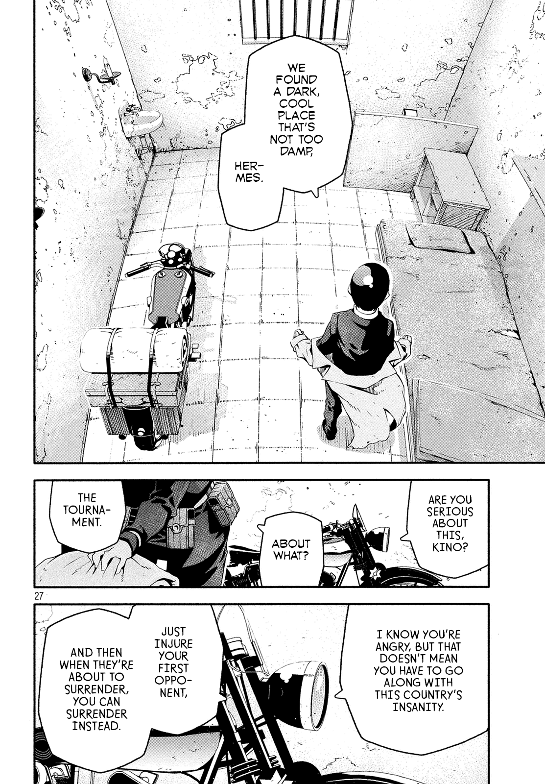 Kino's Journey (Shiomiya) Chapter 9 page 28 - Chapter 9: Coliseum -Avengers- 1/4