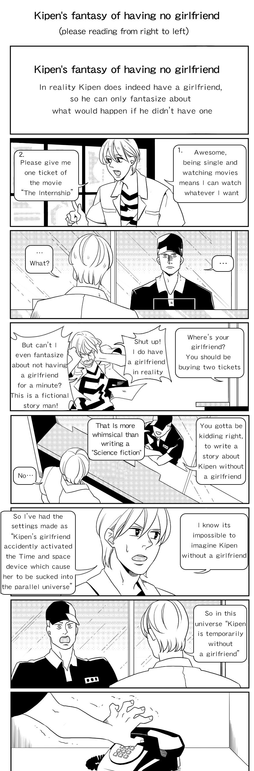 Kipen Manga Chapter 52 page 1 - Chapter 52 : Kipen's fantasy of no having a girlfriend