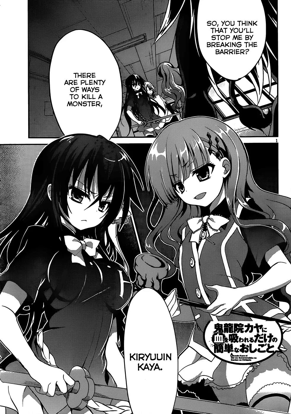 Kiryuuin Kaya ni Chi o Suwareru Dake no Kantan na Oshigoto Chapter 10 page 2 - Chapter 10