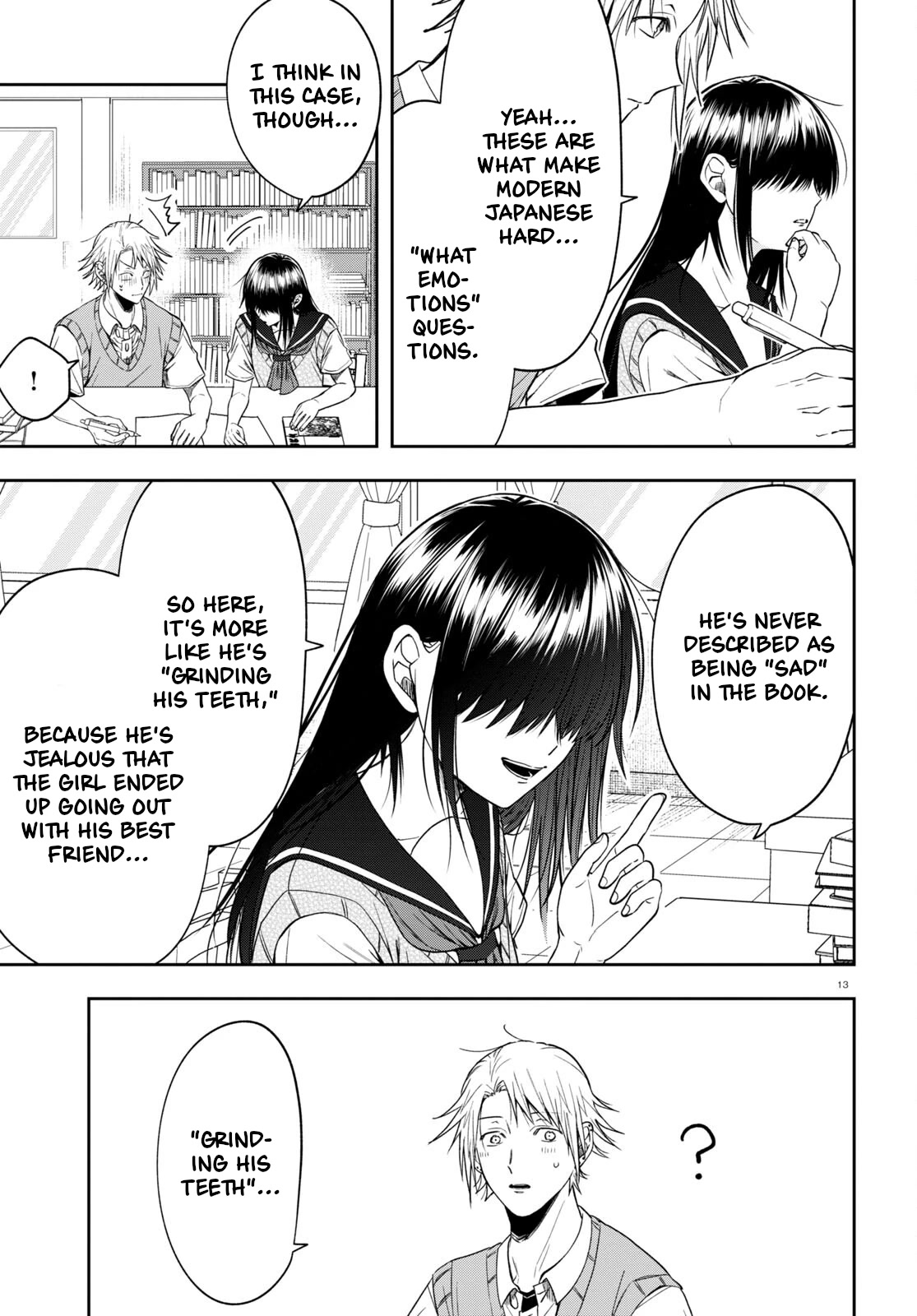 Kisaragi-san Has a Piercing Gaze Chapter 14 page 13 - Chapter 14: A study group for 2.