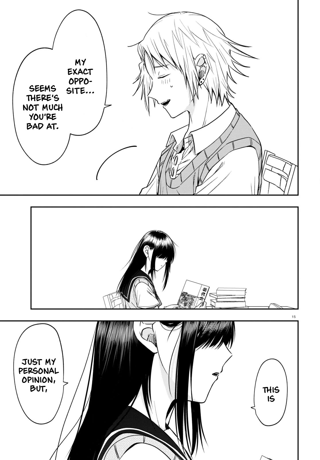 Kisaragi-san Has a Piercing Gaze Chapter 14 page 15 - Chapter 14: A study group for 2.