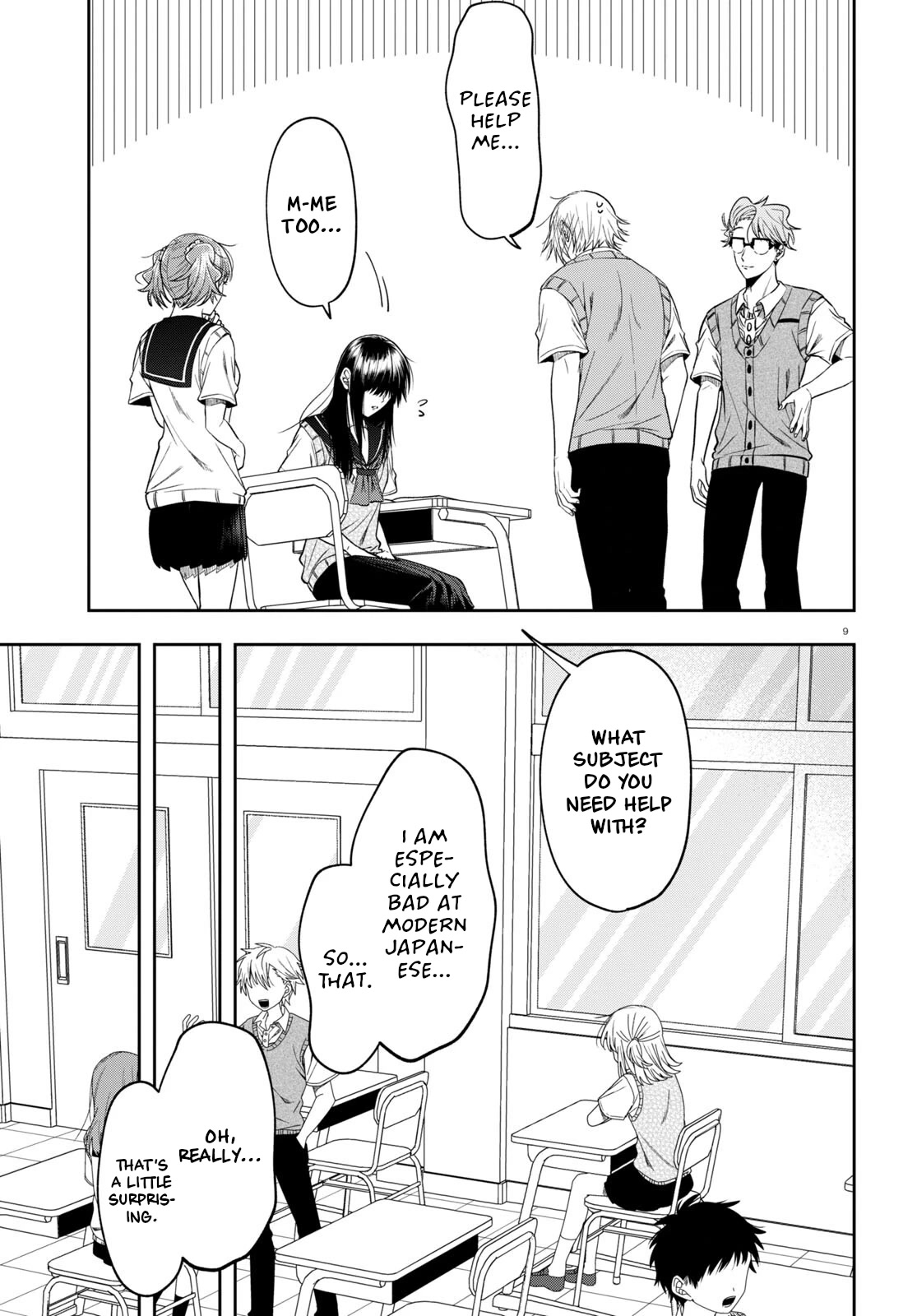 Kisaragi-san Has a Piercing Gaze Chapter 14 page 9 - Chapter 14: A study group for 2.