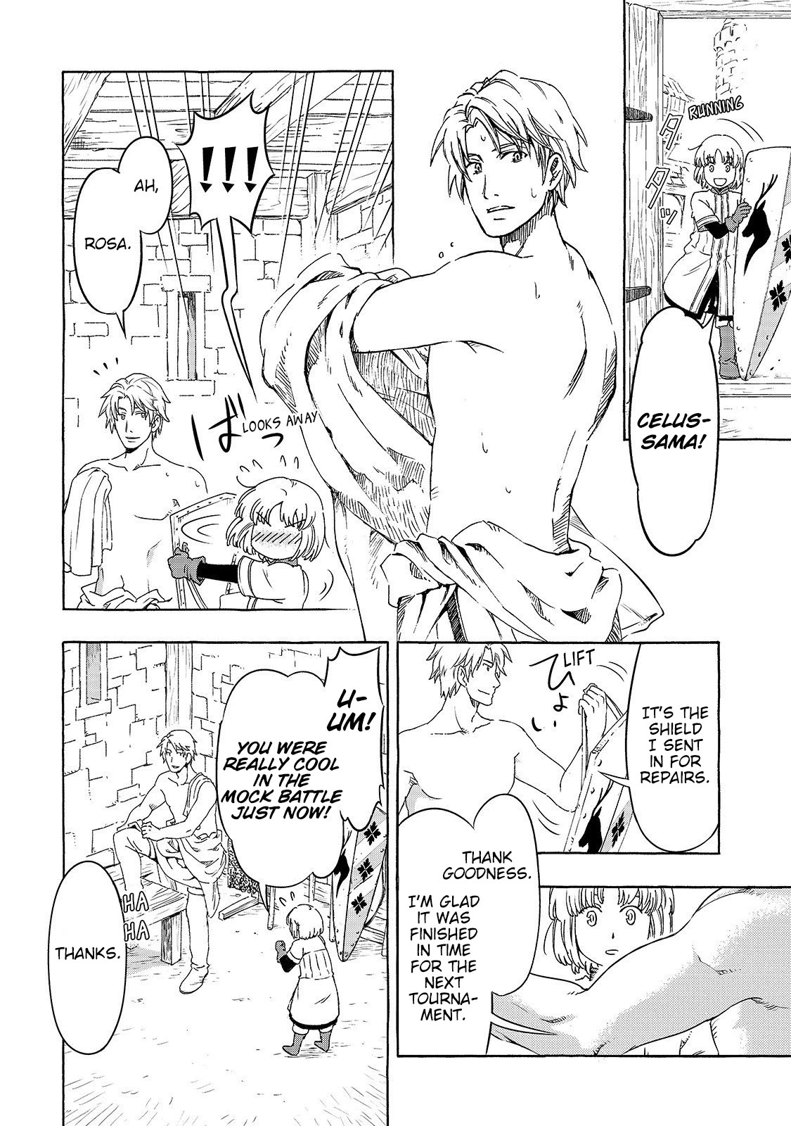 Kishi-tan wa Jouheki no Naka de Hana Hiraku Chapter 1 page 11 - Chapter 1: The Apprentice Knight of Claustra