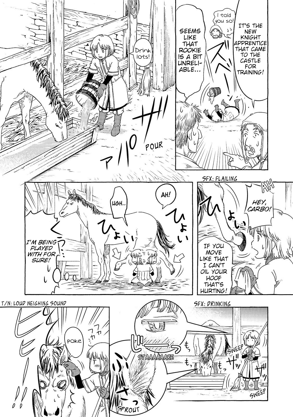 Kishi-tan wa Jouheki no Naka de Hana Hiraku Chapter 1 page 5 - Chapter 1: The Apprentice Knight of Claustra