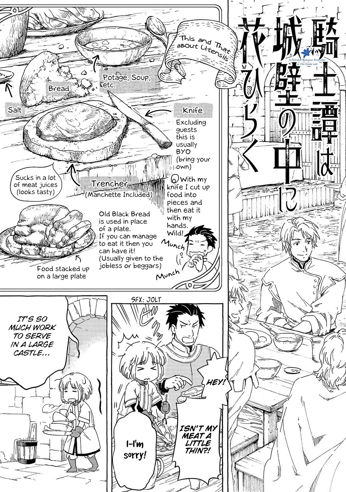 Kishi-tan wa Jouheki no Naka de Hana Hiraku Chapter 2 page 3 - Chapter 2: Knights Dining Table