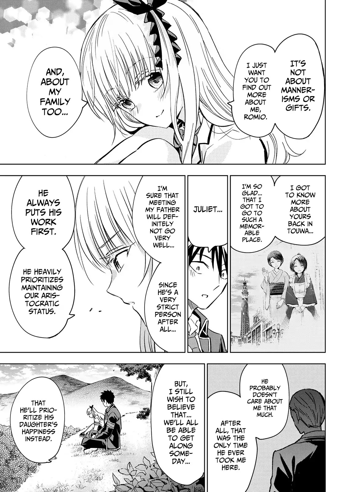 Kishuku Gakkou no Juliet Chapter 109 page 14 - Chapter 109: Romio, Persia, and That Memorable Place