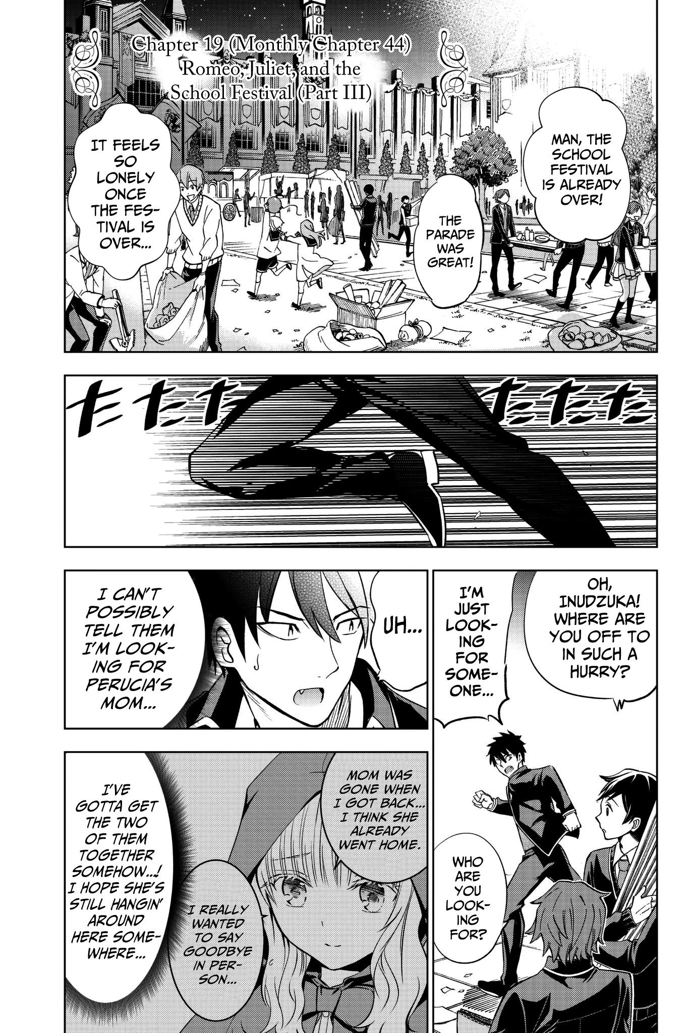 Kishuku Gakkou no Juliet Chapter 44 page 1 - Chapter 44: Romeo, Juliet and School Festival (Part 3)