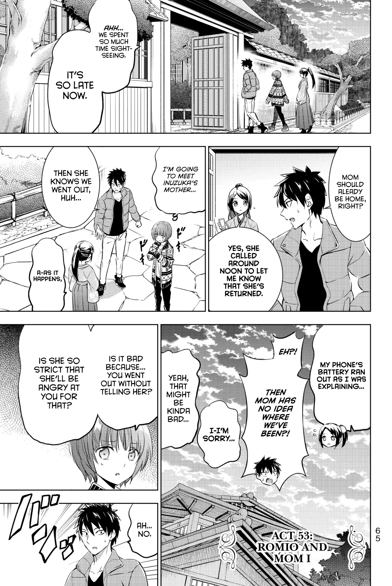 Kishuku Gakkou no Juliet Chapter 53 page 1 - Chapter 53: Romio and Mom I