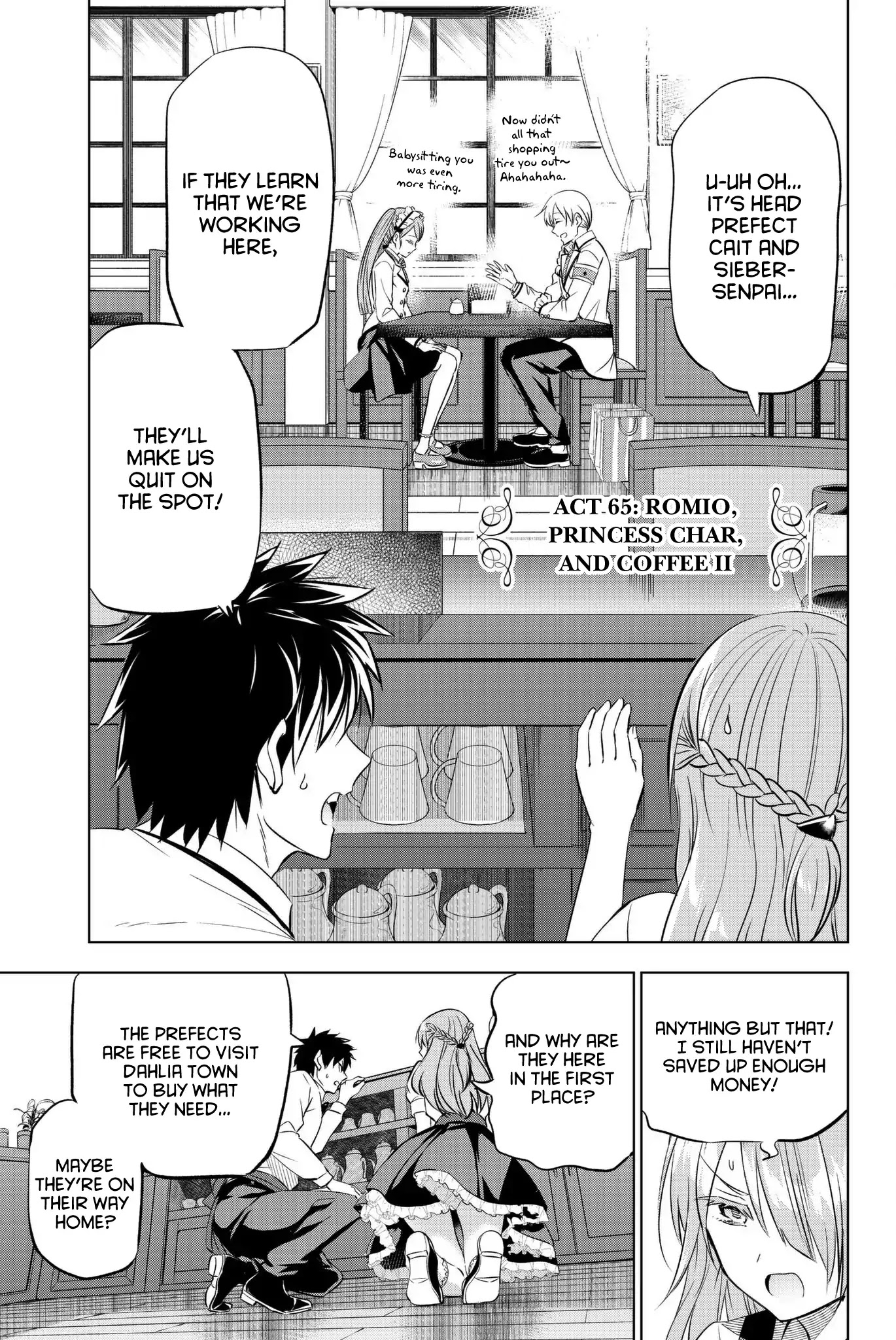 Kishuku Gakkou no Juliet Chapter 65 page 1 - Chapter 65: Romio, Princess Char, and Coffee II