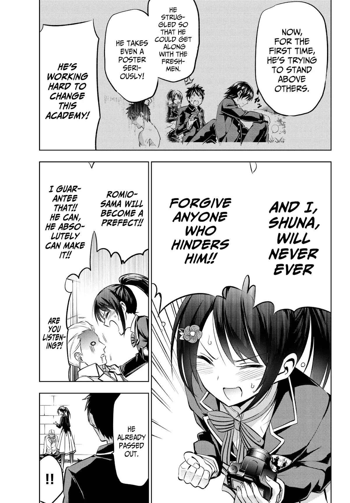 Kishuku Gakkou no Juliet Chapter 79 page 17 - Chapter 79: Romio, Shuna and the Election Poster