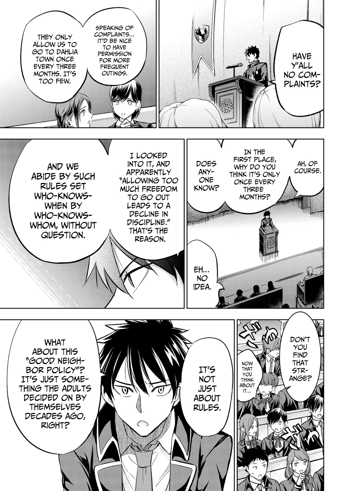 Kishuku Gakkou no Juliet Chapter 81 page 15 - Chapter 81: Romio and the Student Election Assembly (Part II)
