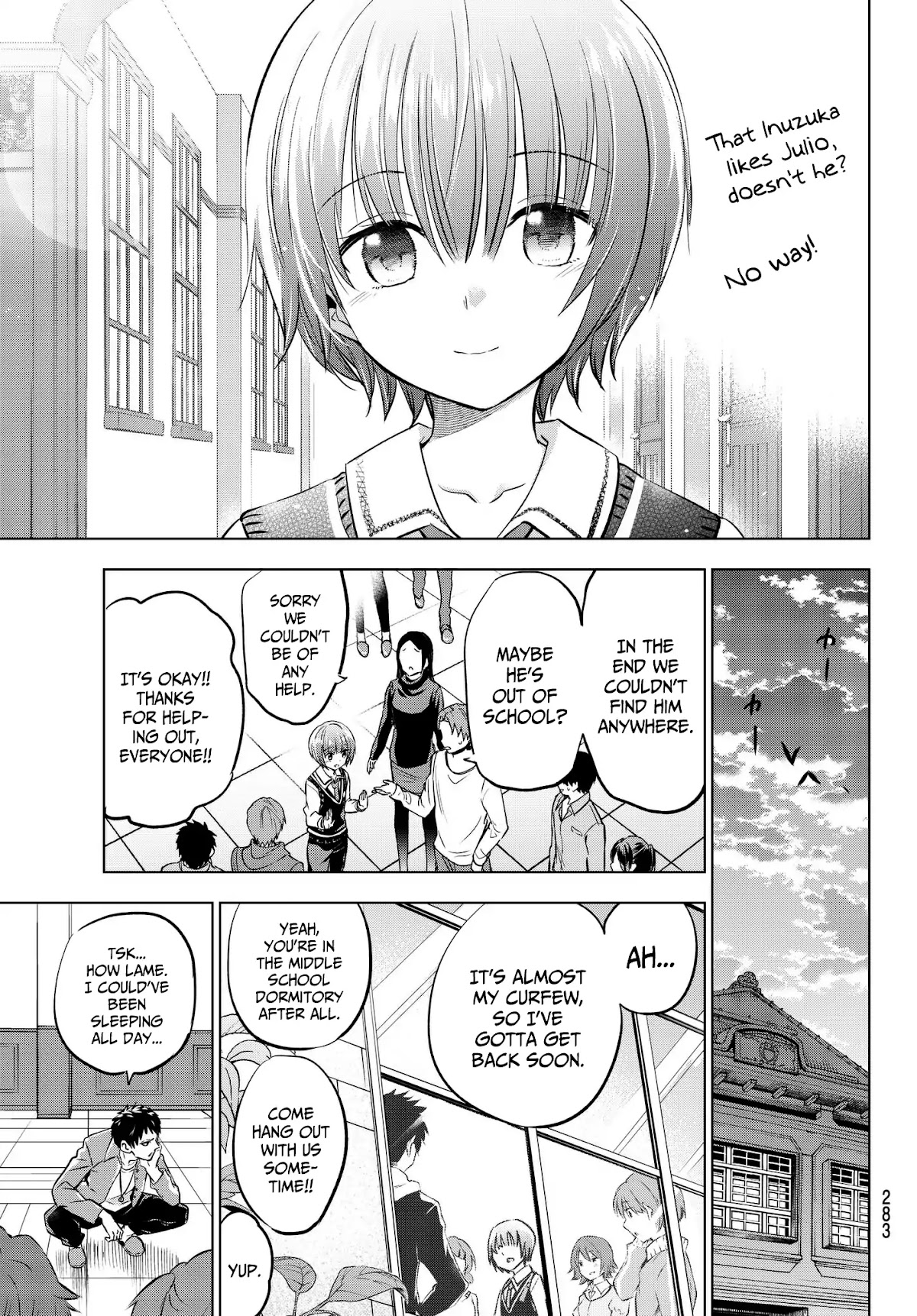 Kishuku Gakkou no Juliet Chapter 84 page 13 - Chapter 84: Julio and the Black Dog House