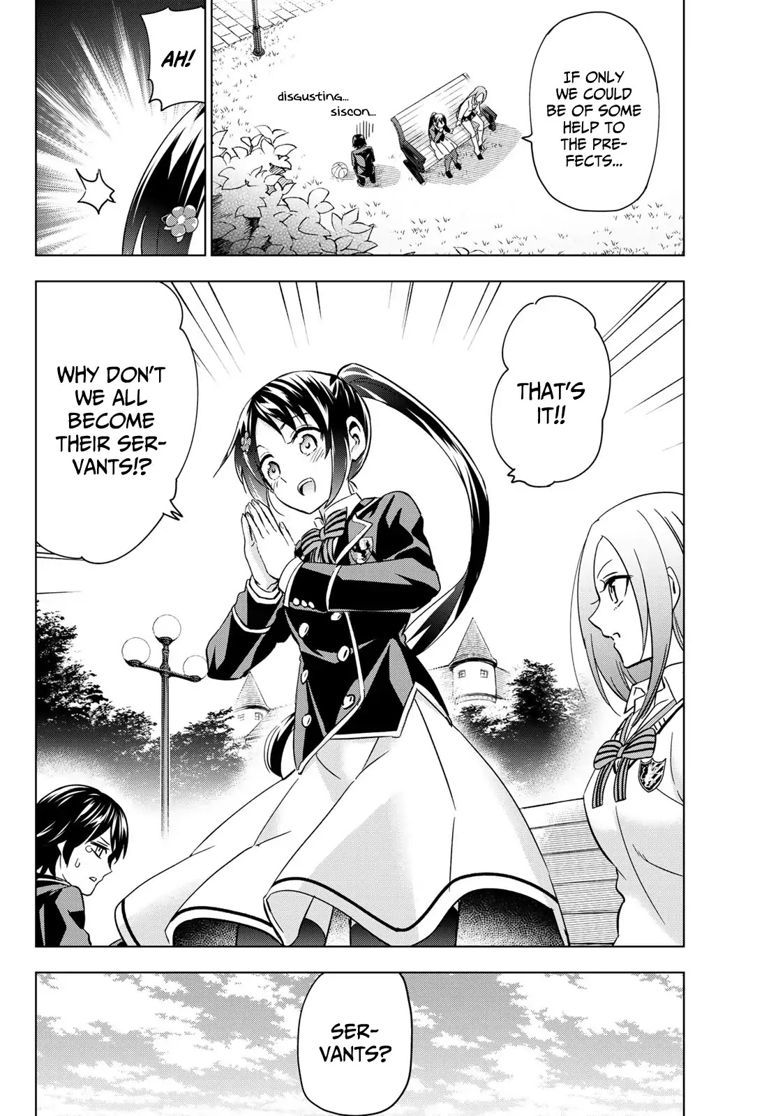 Kishuku Gakkou no Juliet Chapter 99 page 4 - Chapter 99: Romio and the Servant Wars