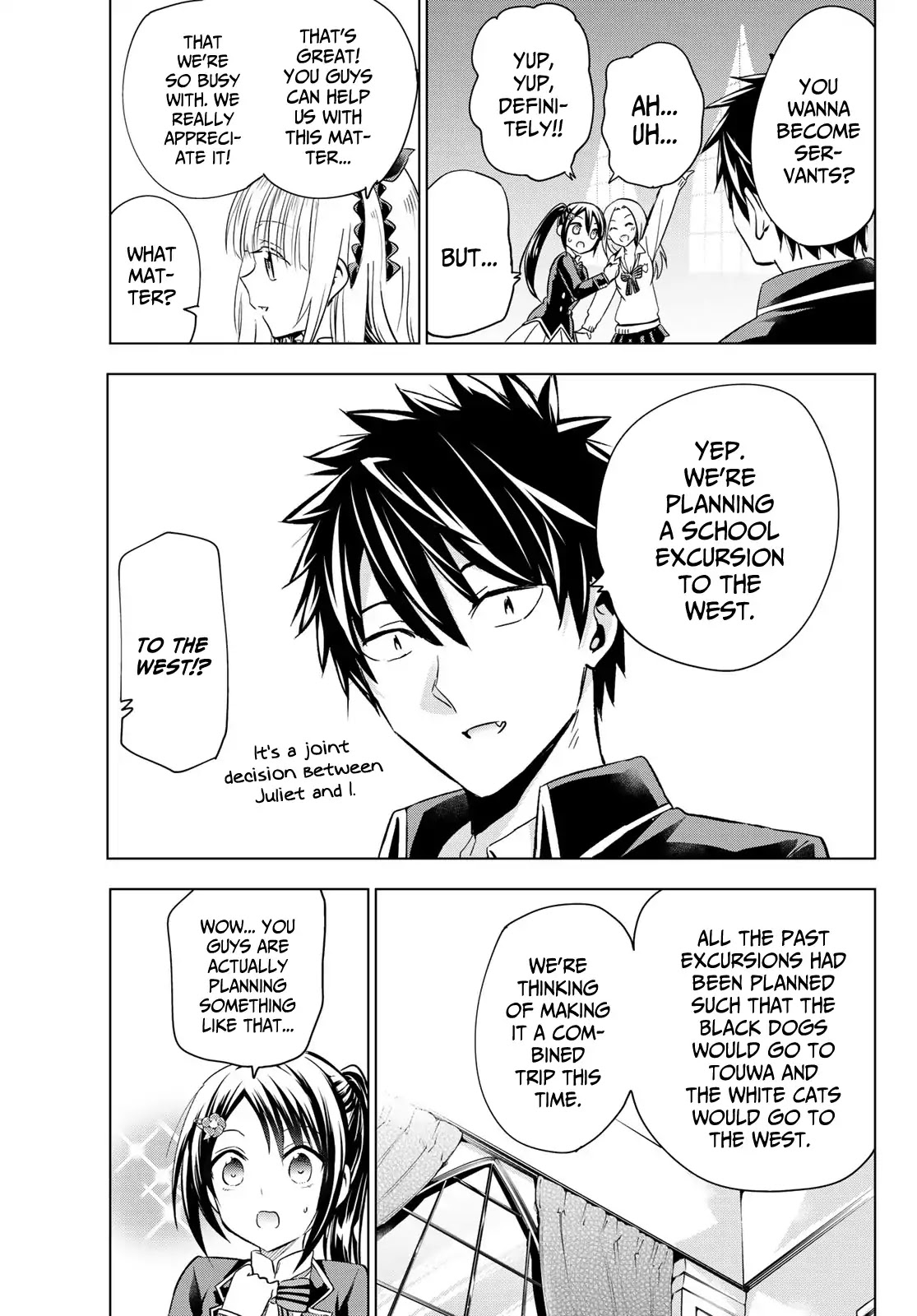 Kishuku Gakkou no Juliet Chapter 99 page 7 - Chapter 99: Romio and the Servant Wars