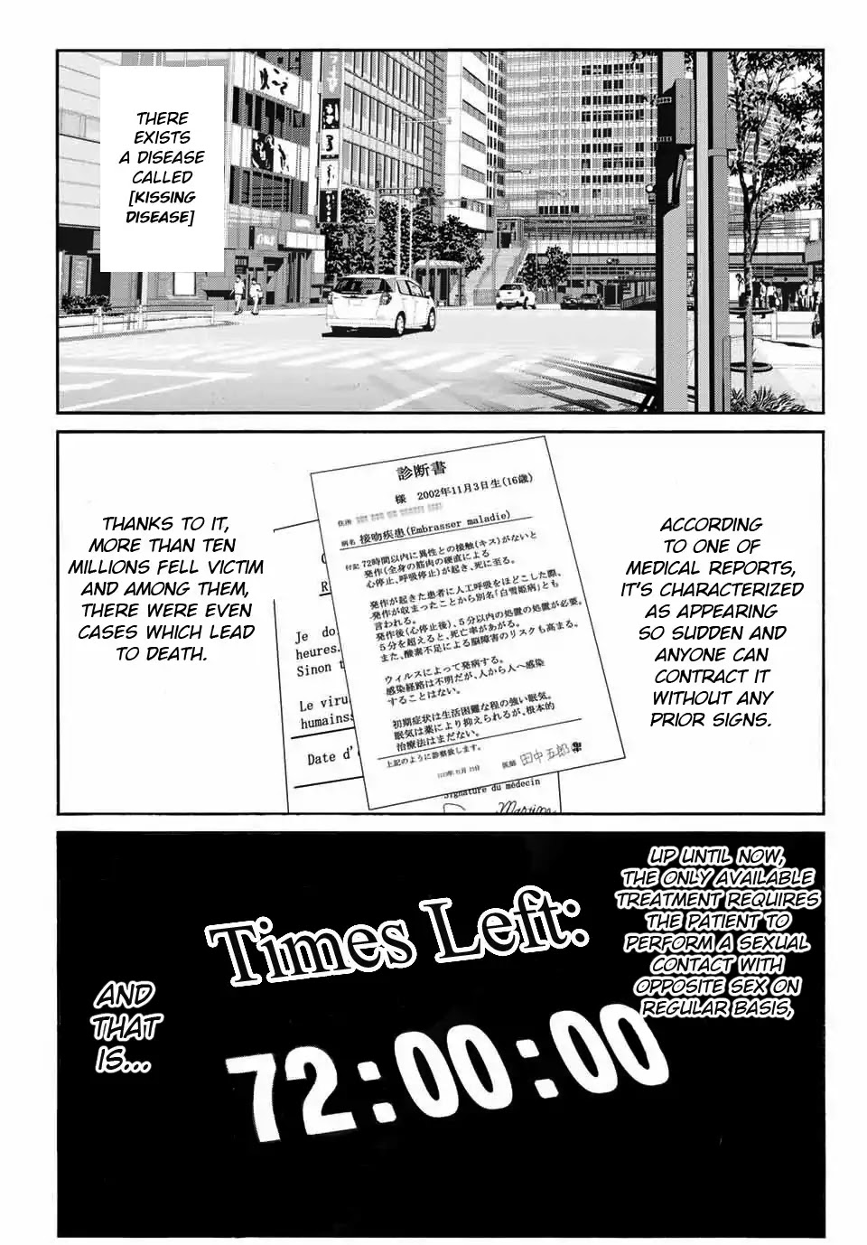 Kiss Me or I'll Die Chapter 1 page 1 - Chapter 1: Uenohara Rinko's Medical Report.