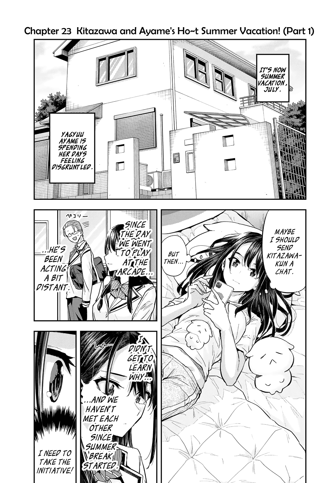 Kitazawa-kun Is in A class Chapter 23 page 2 - Chapter 23: Kitazawa and Ayame's Ho~t Summer Vacation! (Part 1)